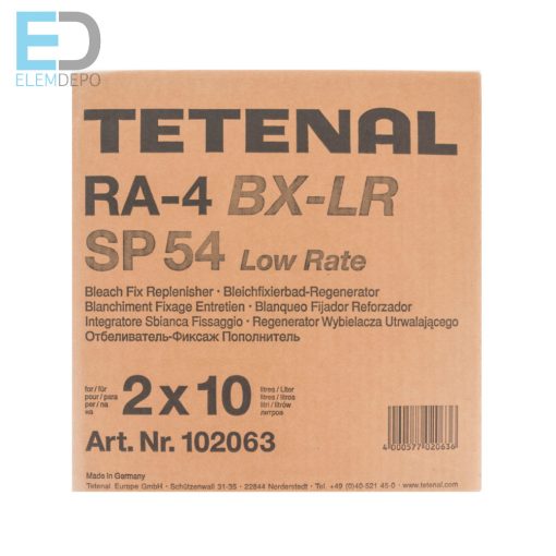 Tetenal -Kodak RA-4 Ektacolor Prime Bleach-Fix Replenisher Colour SP Lorr 2x10l P2 ( 5288105-6601041 ) alacsony regenerálású halványító fixir