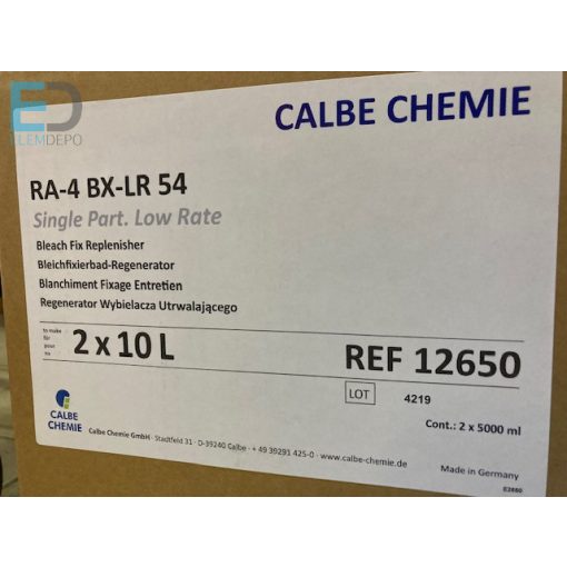 Calbe RA4 Bleach Fix Replenisher Low Rate BX-LR 54 2x5l ( for 2x10l ) CAT-12650