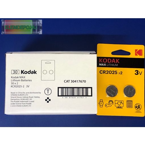 Kodak CR 2025 3V KCR 2025 Lithium NEW B2  (1 db elem )