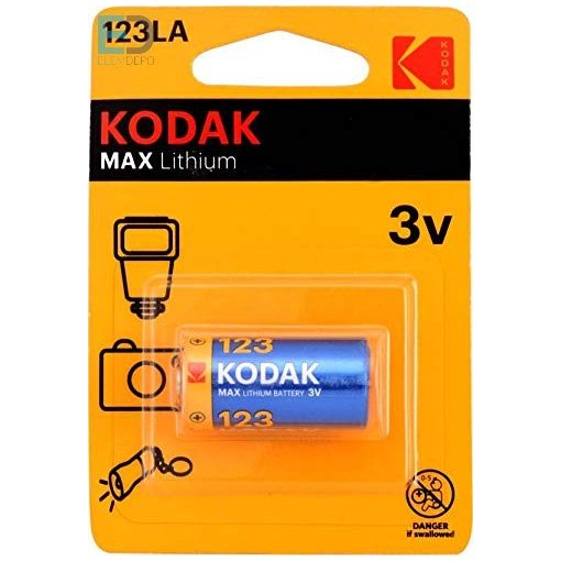Kodak K-CR 123LA Lithium 3V CR123 CR17345