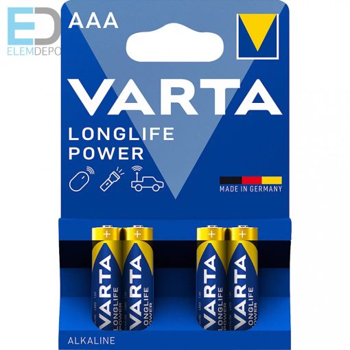Varta Longlife Power 4903 AAA LR03 Mikro BL4 NEW 1db AAA elem