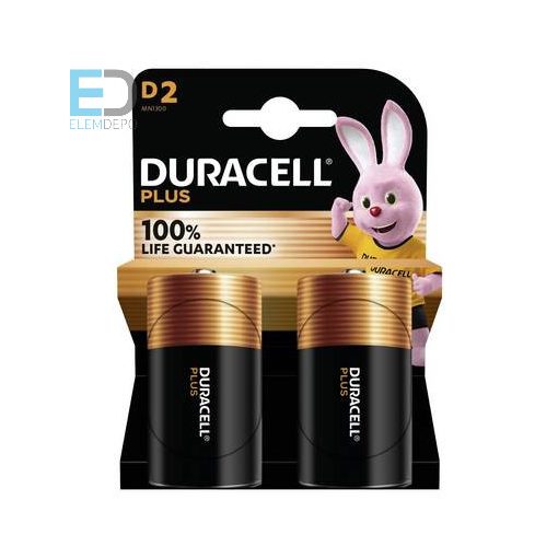 Duracell Plus 100% Life Guarantied   MN1300 LR20 D Góliát NEW B2  ( 1db elem )