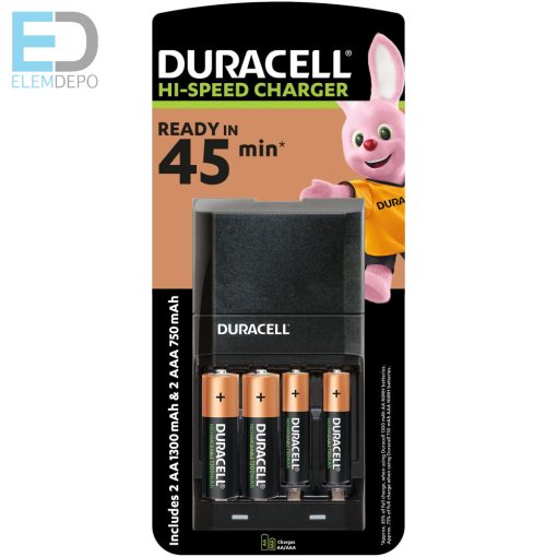 Duracell DU 45M Advanced Charger CEF27 +2AA / +2AAA 45 perces töltő