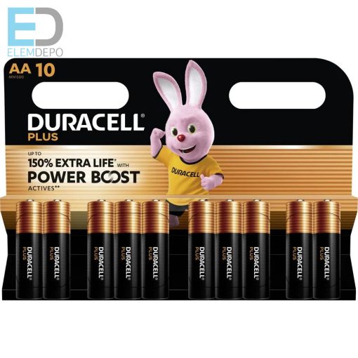 Duracell Plus Power Boost NEW  MN1500 AA LR06 B10 ( 10 db elem )