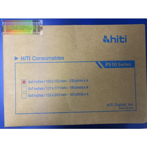 Hiti P510 10 x 15cm  4' x 6' ( 4 x 330 print ) NEW G2