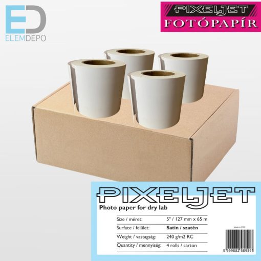 Pixeljet 127 mm x 65m 5" satin/szatén dry lab paper 240g/m2