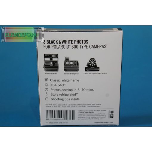 Polaroid Original 600 Black & White ( fekete-fehér )