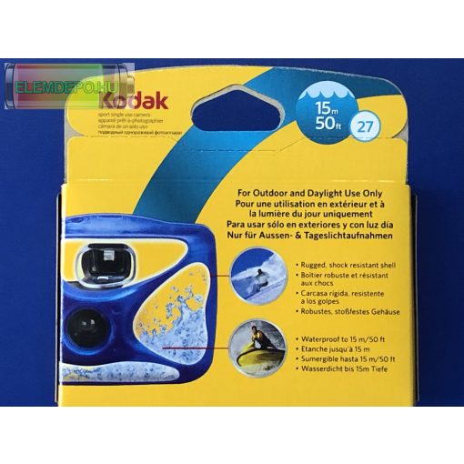  KODAK AQUATIC SPORT eldobható, egyszer használatos vízalatti fényképezőgép 
