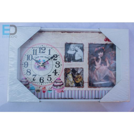 Falióra 3 cserélhető képpel  ( 1 db 8cm x 12cm /  2 db 5cm x 5cm )