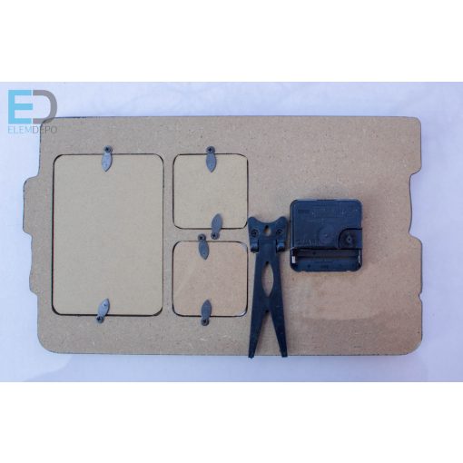 Falióra 3 cserélhető képpel  ( 1 db 8cm x 12cm /  2 db 5cm x 5cm )