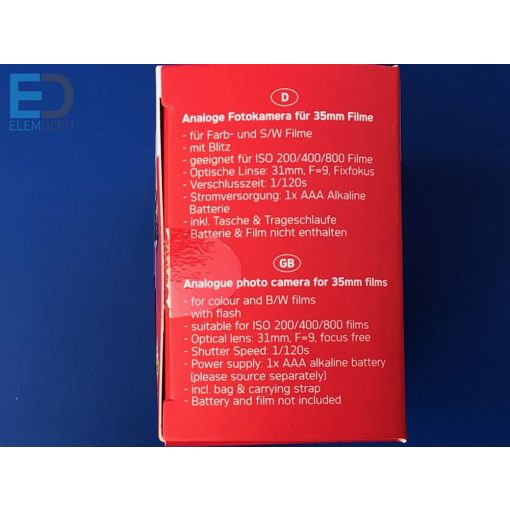 AgfaPhoto Újratölthető filmes fényképezőgép analog_camera_35mm több színben