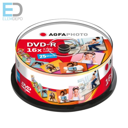 AgfaPhoto DVD-R 4,7GB 16x Speed 25-Cakebox