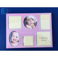   Babás képkeret 6 képpel " Blessed Angel Baby " rózsaszín