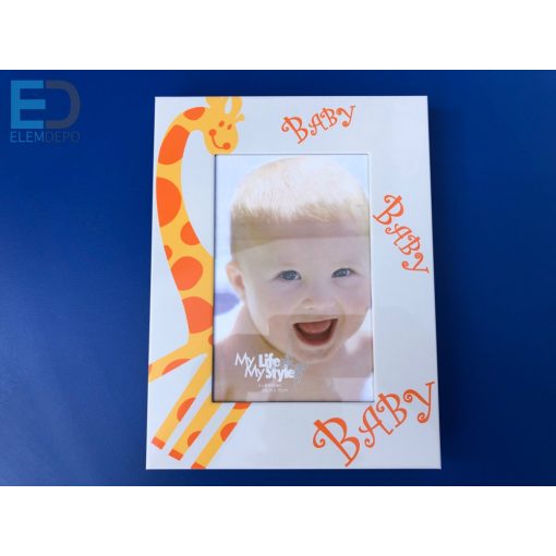 Képkeret " BABY " zsiráf 10 x 15cm képnek 