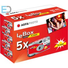   Agfa LeBox Flash 400-27-5pack Party készlet- vakus egyszer használatos fényképezőgép 5 darab