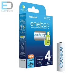   Panasonic Eneloop AA NiMH 2.000 mAh B4 BK-3MCDE/4BE akku NEW Plastic Free