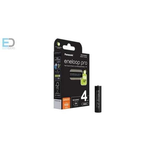 Panasonic Eneloop Pro AAA B4 NiMH 930mAh BK-4HCDE/4BE Plastic Free csomagolás