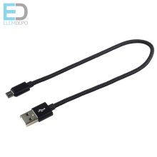 everActive fonott USB kábel - micro USB, CBB-0,3 MB 30 cm, 2,4A, ekete