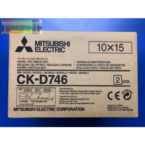 Mitsubishi CK-D746 10 x 15cm  ( 2 x 400/800 prints ) Media Set