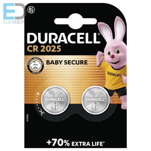Duracell Lithium CR 2025  3V +70% Extra Life BL2 NEW  (1db /ár)