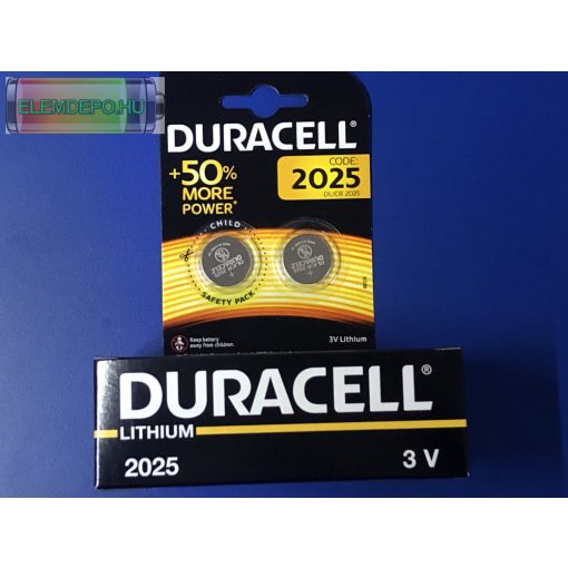 Duracell Lithium DL 2025 CR2025 3V BL2 NEW  (1db elem)