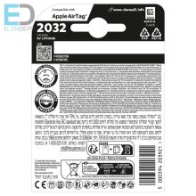 Duracell Lithium CR2032 3V B2 +70% Extra Life NEW ( 1db elem )