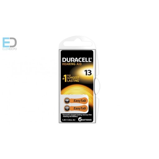 Duracell DA 13 Easy Tab hallókészülék elem B6 ( 1 db elem )