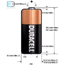 Duracell MN9100 ( N )( LR1 )1,5V B2  ( 1db elem )