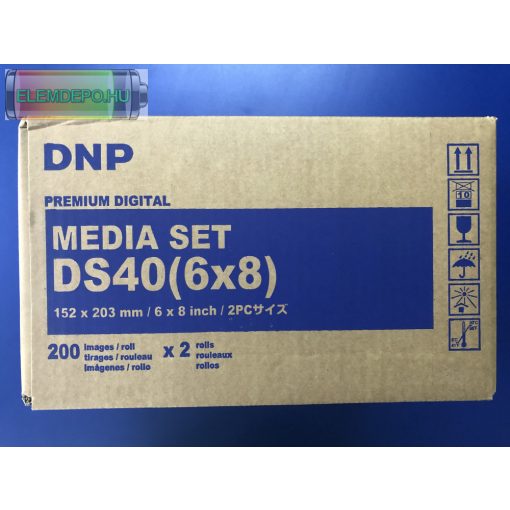 DNP DS40 15 x 20cm ( 6" x 8" ) 2 x 200 Media set