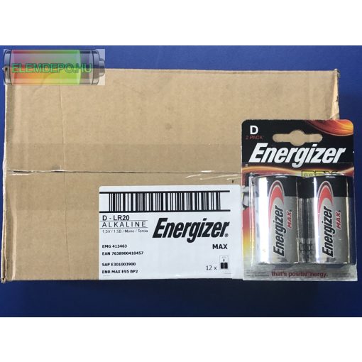 Energizer Max D LR20 NEW 1,5V BL2  ( 1db elem )