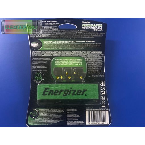 Energizer Vision Ultra Rechargeable Headlamp 400 Lumens tölthető fejlámpa