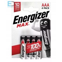   Energizer Max AAA LR03 NEW B4  ( 1 db elem ) Plastic free csomagolás
