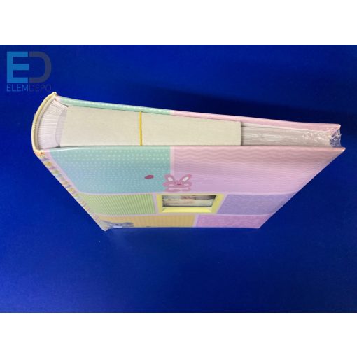 Fotóalbum babás 10 x 15cm -200 kép könyvkötött, ablakos, memós " Macis "