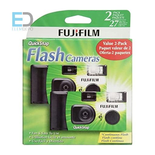 Fuji QuickSnap Flash 27-400 Party Set egyszer használatos, eldobható fényképezőgép csomag 2 db