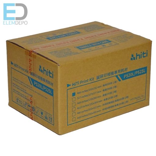 HITI P520 / 525L 10 x 15cm 4" x 6" ( 2 x 500 prints ) Media Set Blue Box G2