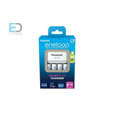 Panasonic Eneloop SmartPlus Charger K-KJ55MCD40E  gyorstöltő 4 db AA 2000mAh akkumulátorral