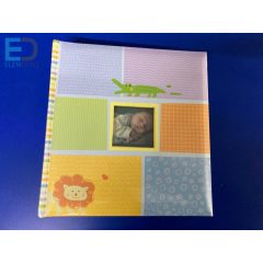   Fotóalbum 10 x 15cm -200 kép könyvkötött, memós, cserélhető ablakos borítókép " Oroszlán "