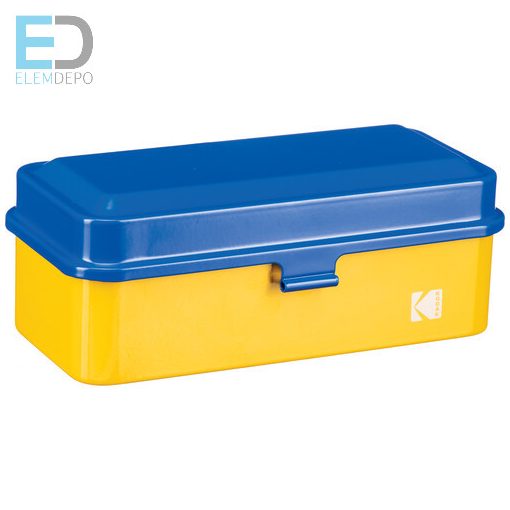 Kodak filmtartó tároló doboz ( yellow-blue cap) 8 tekercs 120 vagy 10 tekercs 135 (35mm) analóg film tárolására