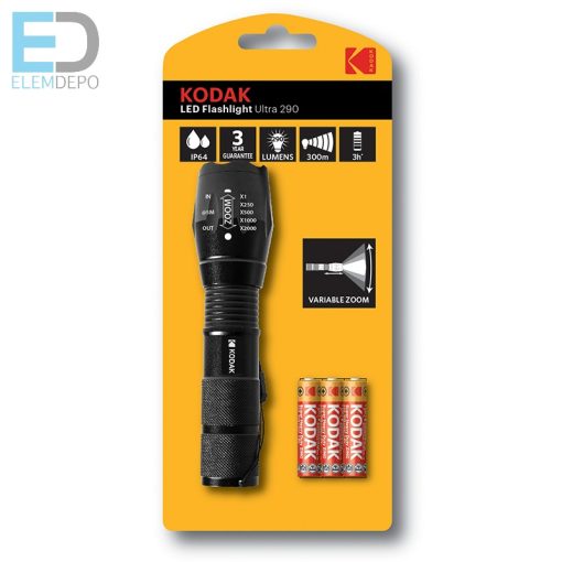 Kodak elemlámpa LED Flashlight Ultra 290 