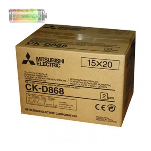 Mitsubishi CK-D868 Media Set 15 x 20cm ( 6" x 8" ) ( 2 x 430 10 x 15cm prints or 2 x 215 15 x 20cm prints ) )