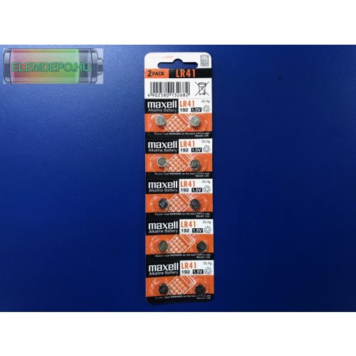 Maxell LR41 192 AG3