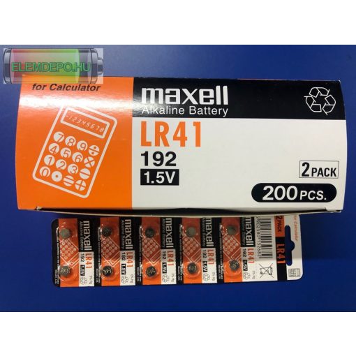 Maxell LR41 192 AG3