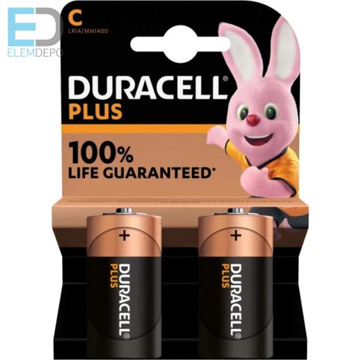 Duracell Plus MN1400 C Baby LR14 B2  NEW +50% Extra Life (1db elem )