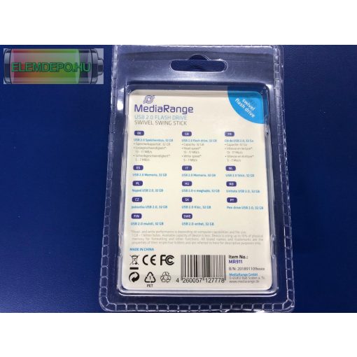 MediaRange USB 2.0 Stick 32GB Pen Drive-Flash Drive USB 2.0 MR911 High Speed