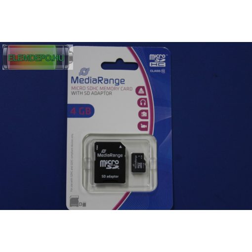 MediaRange Micro SD 4 GB SDHC Class10 MR956
