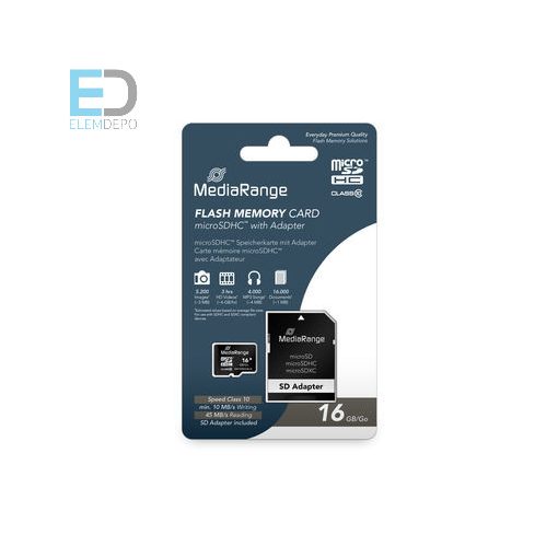MediaRange Micro SD 16 GB SDHC Class10 MR958