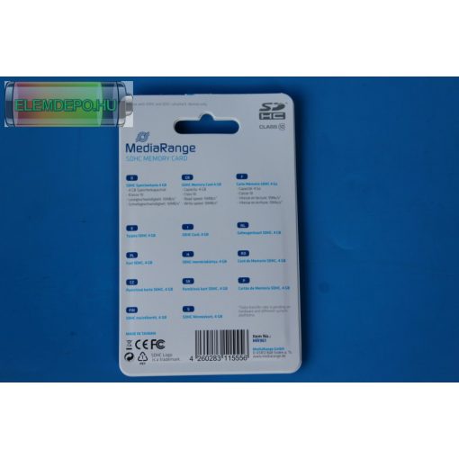 MediaRange SD 4 GB SDHC Class10 MR961