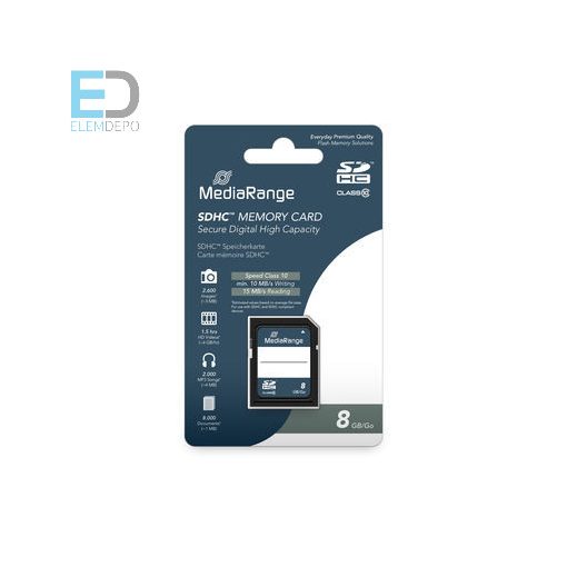 MediaRange SD 8 GB SDHC Class10 NEW MR962
