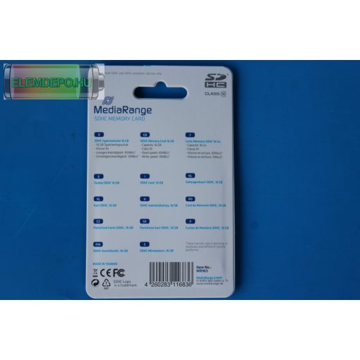 MediaRange SD 16 GB SDHC Class10 MR963