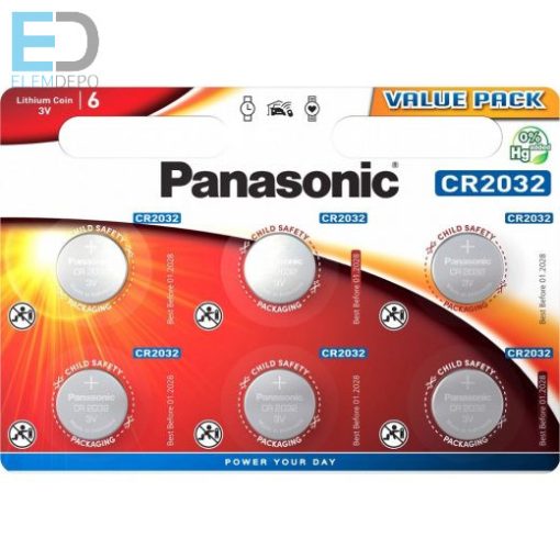 Panasonic CR 2032 B6 ( 1db elem )
